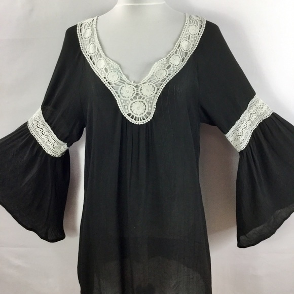 Umgee Bohemian Tunic Peasant Top Blouse Size 1XL - Picture 2 of 13